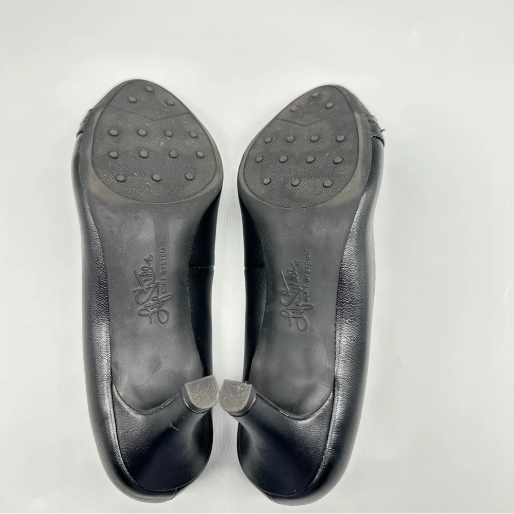 Life Stride Black Flats with Silver Accent